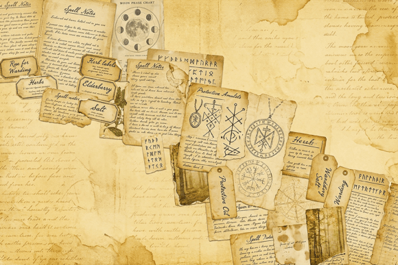 Download Vintage Golden Map Ephemera Paper - Premium Bundle